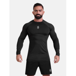 T103 Long Sleeve Hi-Dri Sports Rashguard - Black